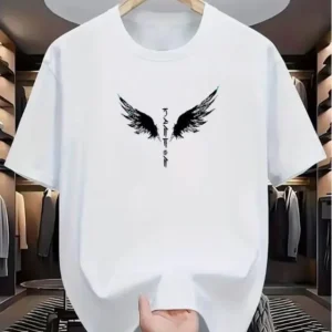 men's white printed wings dri fit t shirt